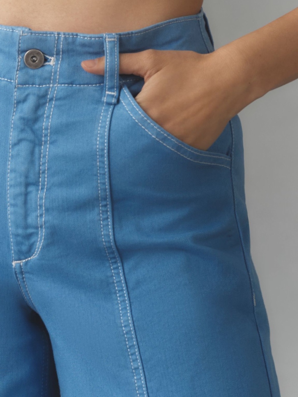 Maeve Wide-Leg Crop Jeans in Blue - Picture 3 of 6